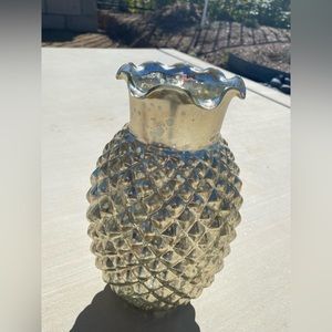 Pottery barn mercury glass pineapple vase 11” X 7”